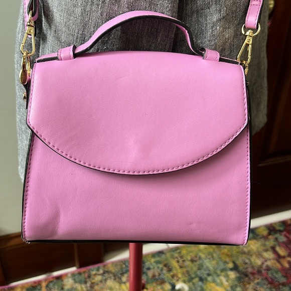 A new day  Satchel  Crossbody bag  NWOT Orchid color  vegan looks genuine   gold - Picture 1 of 16